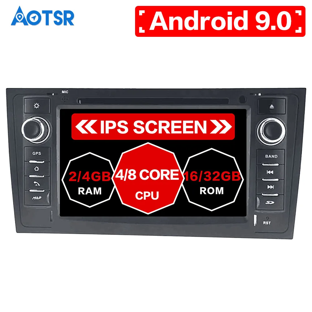 

Aotsr Android 9.0 GPS Navigation Car DVD Player For AUDI A6 RS6 1997-2005 video Head unit multimedia player radio tape recorder