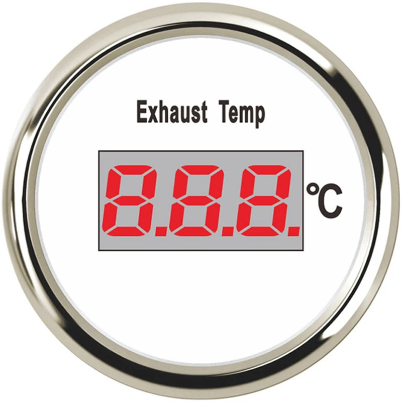 52 мм измеритель температуры выхлопных газов Авто Лодка яхты 0-800 Цельсия морской Выпускной термометр лодка цифровой, Температурный датчик 9-32 в