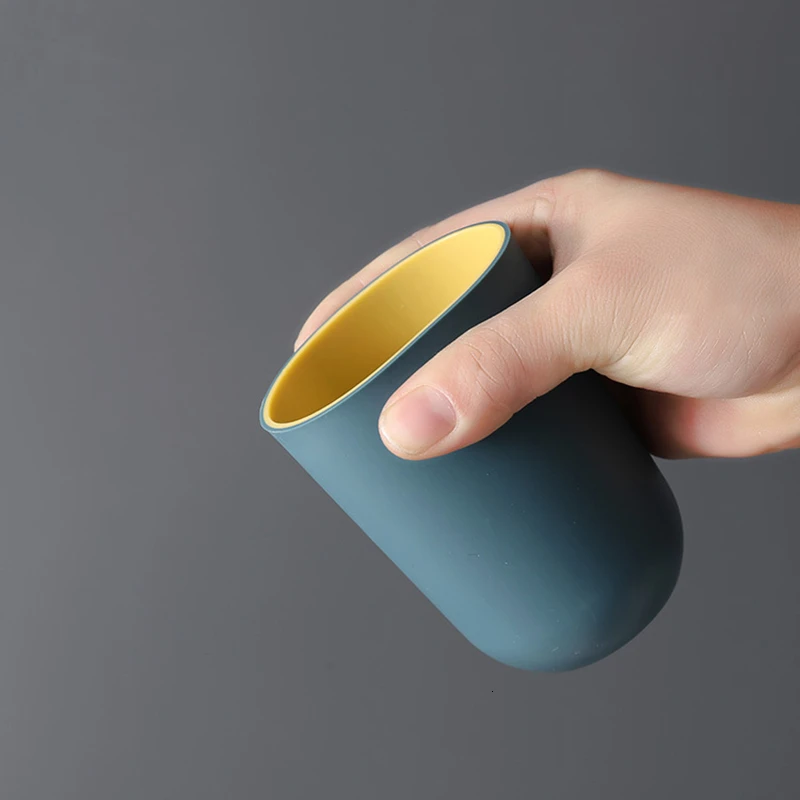 Домашняя современная простая двойная уплотненная чашка для рта, парная чашка для чистки, пластиковая чашка для воды, домашняя простая чашка