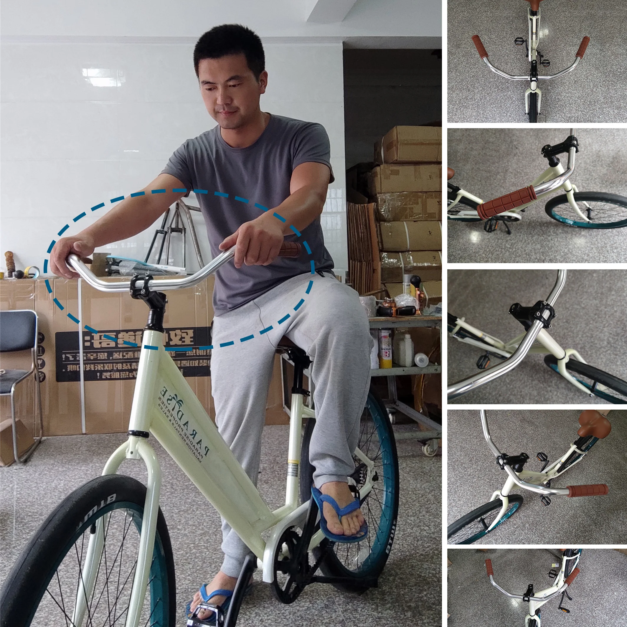 Classic Beach Cruiser Fiets Stuur Mm Aluminium 560Mm Bar End Verspreid Fiets Handvat Bar - AliExpress sport & Entertainment