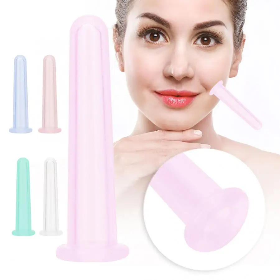 5 Colors Silicone Gel Facial Massager Cupping Cup Beauty Face Lifting Health Care