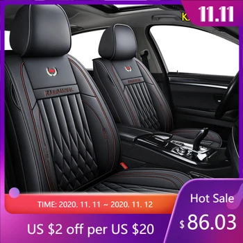 

KADULEE leather car seat cover For hyundai sonata Elantra getz ioniq i10 santa fe solaris tucson creta ix25 ix35 i55 car seats
