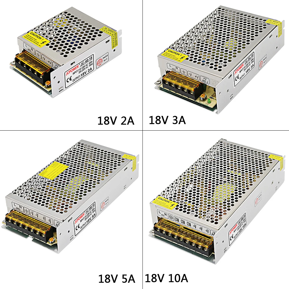 DC18V 2A/3A/5A/10A/20A Регулируемый импульсный источник питания AC110V 220V к DC 18v светодиодный
