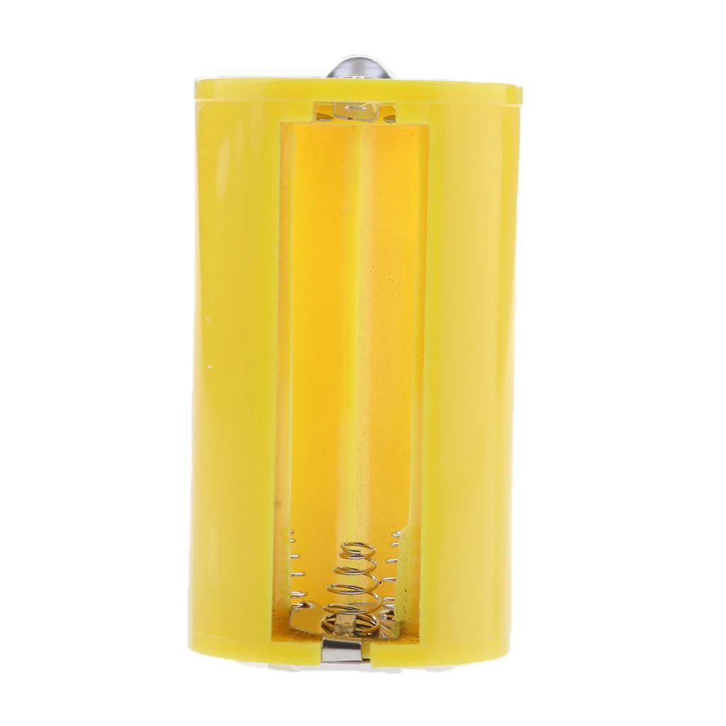 1Pcs Battery Converter Adaptor Size Type LR20 3 AA to D Case Yellow