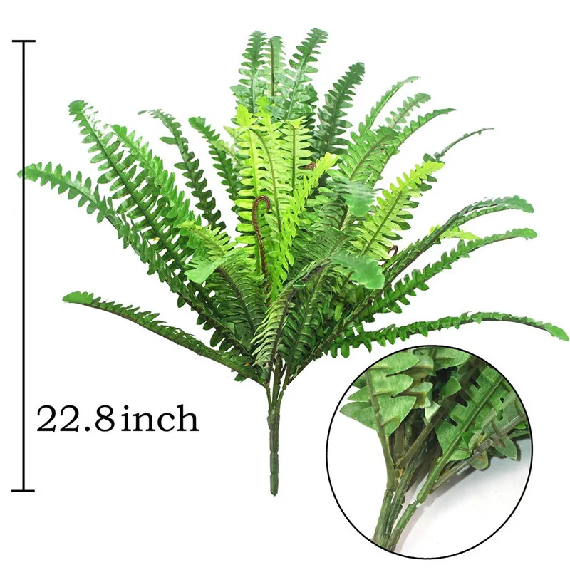 Искусственный нефролепис возвышенный искусственные растения из шелка висячее растение искусственный кустарник зелени кусты для свадьбы офиса внутренний наружный Декор