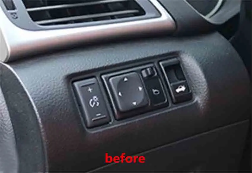 1 шт. ABS карбоновое волокно зерна кнопка регулировки зеркала украшение крышка для Nissan Sylphy sentra MK13 автомобильные аксессуары