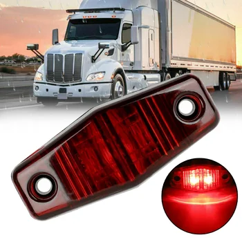 

LED Side Marker Tail Lights Red Universal Surface Trucks Vans ABS+PC Accessory
