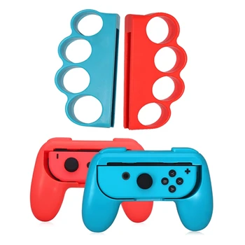 

2 Pair Handle Grip for Nintendo Switch: 1 Pair ABS Joypad Stand & 1 Pair Left/Right Boxing Fitness Hand Holder Grap