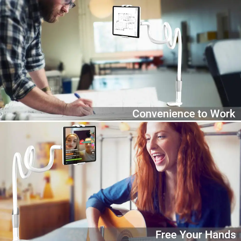 Держатель для планшета EasyAcc, подставка для планшета EasyAcc, Гибкая длинная рукоятка, крепление для смартфона, планшета, совместимое с iPad Mini