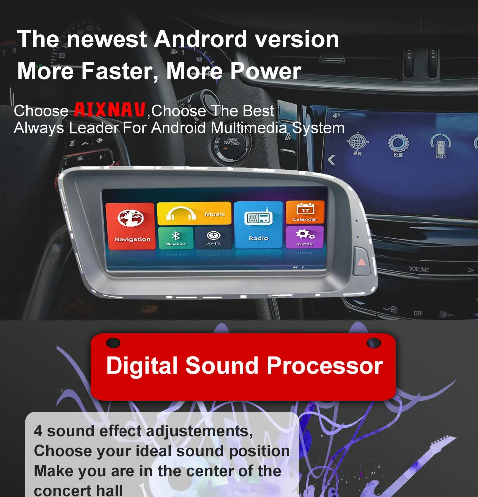 Discount Android GPS Navigation for Audi Q5 Car MP3 MP4 2 Din Radio Audio Auto Parktronic Rear View Camera Monitor Mirror Link Bluetooth 0