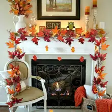 Neue Herbst Dekoration 10/20/40 LED Künstliche Herbst Blätter Ahorn Blätter Fallen Girlande String Licht Decor Halloween Weihnachten