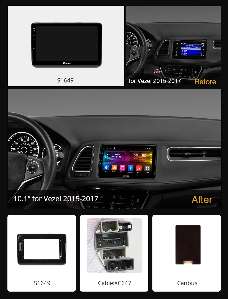 Ownice Octa 8 ядер Android 9 0 GPS навигация k3 k5 k6 для Honda Vezel 2015 2016 2017 мультимедиа 4G SIM 360