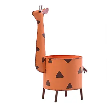 

1 Pc Macetas Giraffe Succulent Pot Decorative Lovely Cartoon Iron Desktop Ornaments Animal Planter Flowerpot For Home Office
