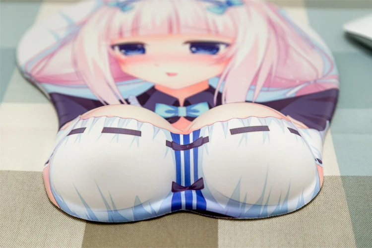 NEKOPARA-ваниль аниме 3D игровые коврики для мыши с силиконовой гелевая Подушка под запястье лайкра
