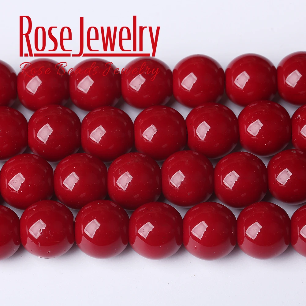 Натуральные Гранат Красные нефриты Круглые бусины для изготовления ювелирных