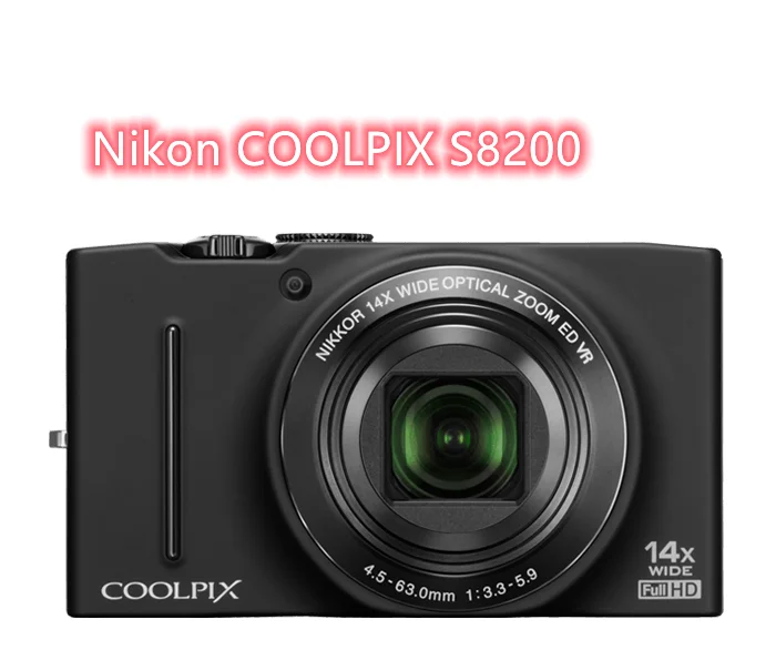 Used Nikon COOLPIX S8200 16.1 MP CMOS Digital Camera with 14x Optical Zoom NIKKOR ED Glass Lens and Full HD 1080p Video | Электроника