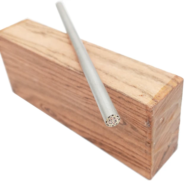 Knife DIY shank brass Mosaics Pin Rivets 130mm length nail steel tube 6mm DIY knife handle screw FIlled with resin G29