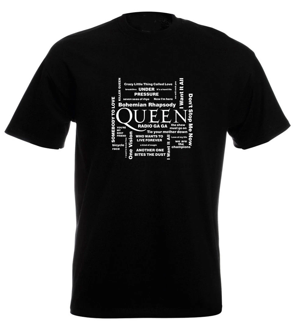 Футболка с надписью Queen Song Freddie Mercury волшебный богемный Rhapsody | Мужская одежда