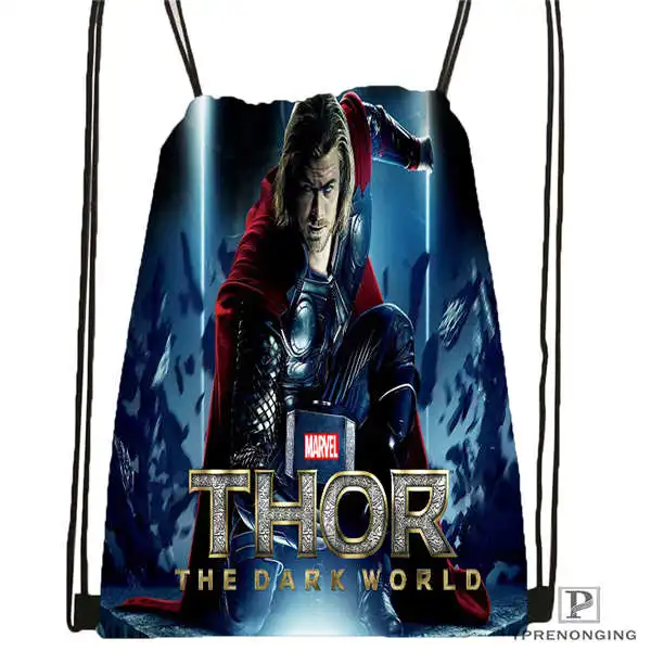 CustoMarvel thor походная сумка на шнурке милый рюкзак для детей(черная спинка) 31x40 см#2018612-02-14
