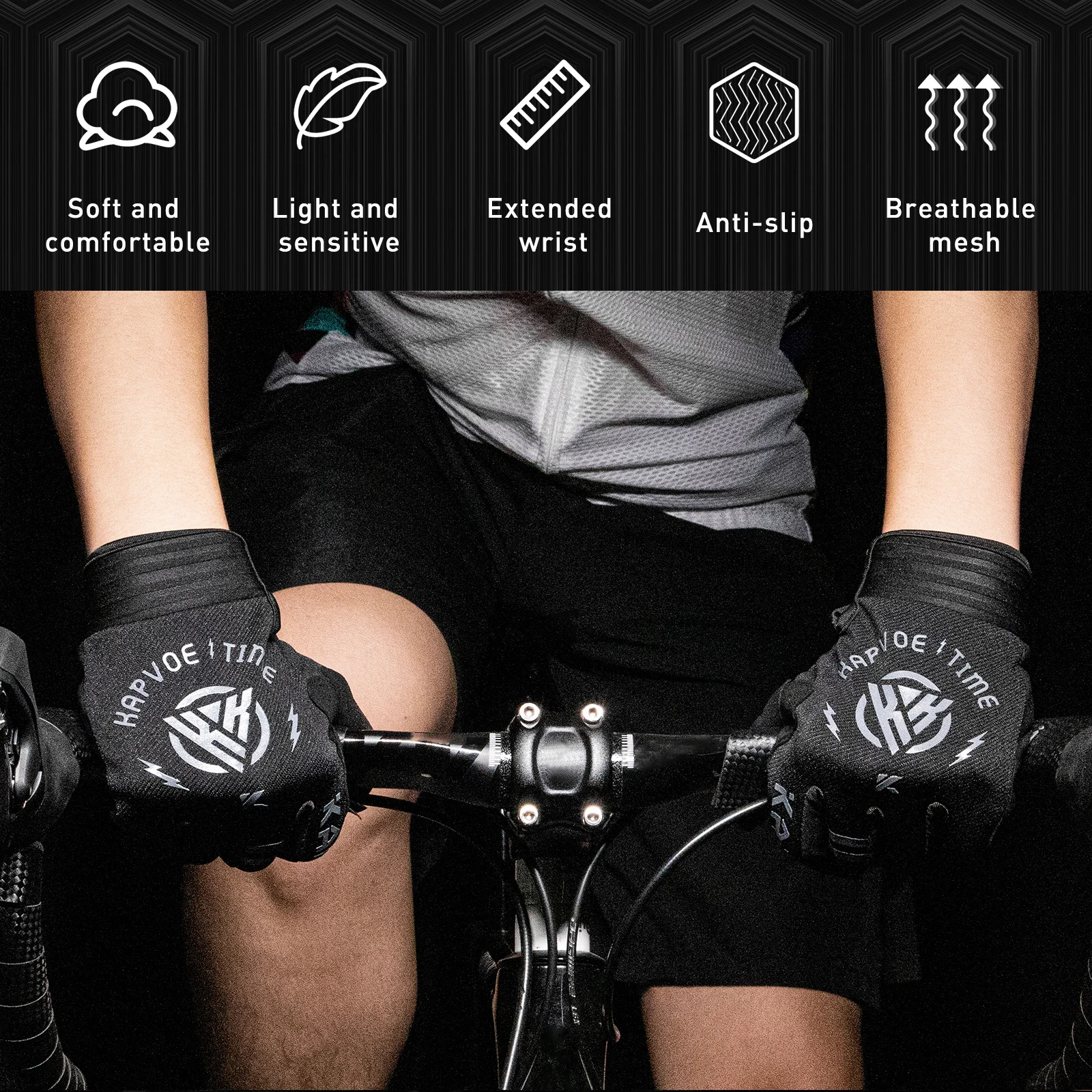 Unisex Sport New Full Finger Cycling Gloves Touchscreen