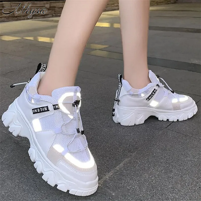 Mhysa Autumn Winter New designer Women Sneakers casual Shoes White Shoes Woman Fashion Platform Sneakers zapatillas mujer