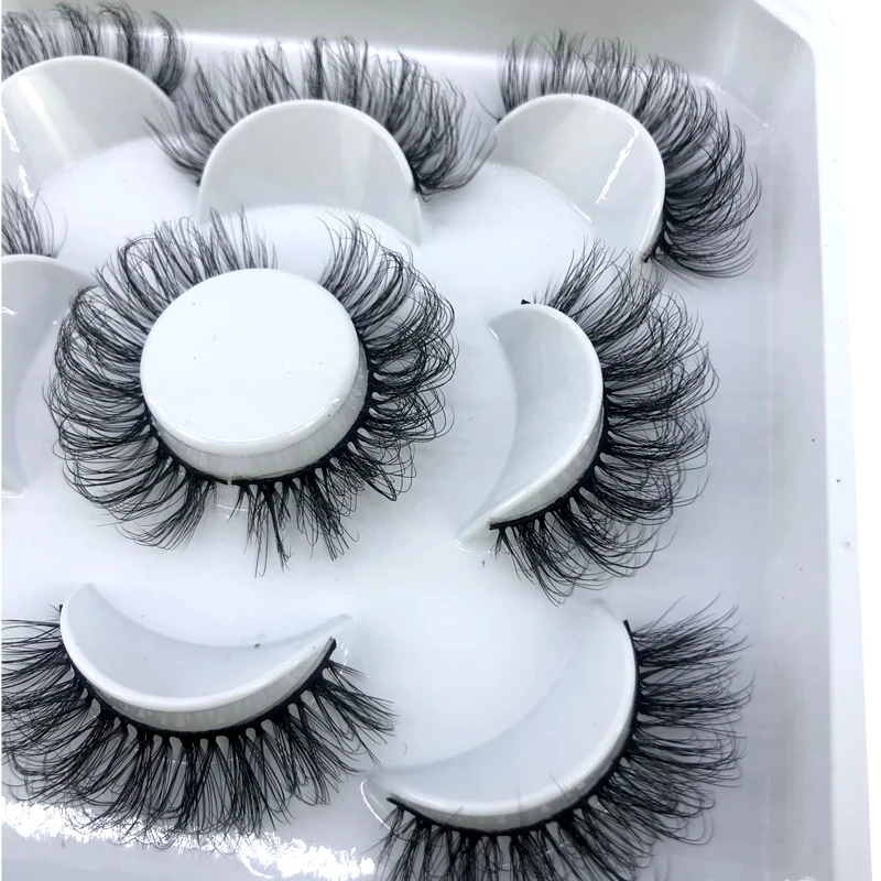 Hbzgtlad Nieuwe 5 Pairs 8-25Mm Natuurlijke 3D Valse Wimpers Fake Lashes Makeup Kit Mink Wimpers Extension Mink wimpers Maquiagem