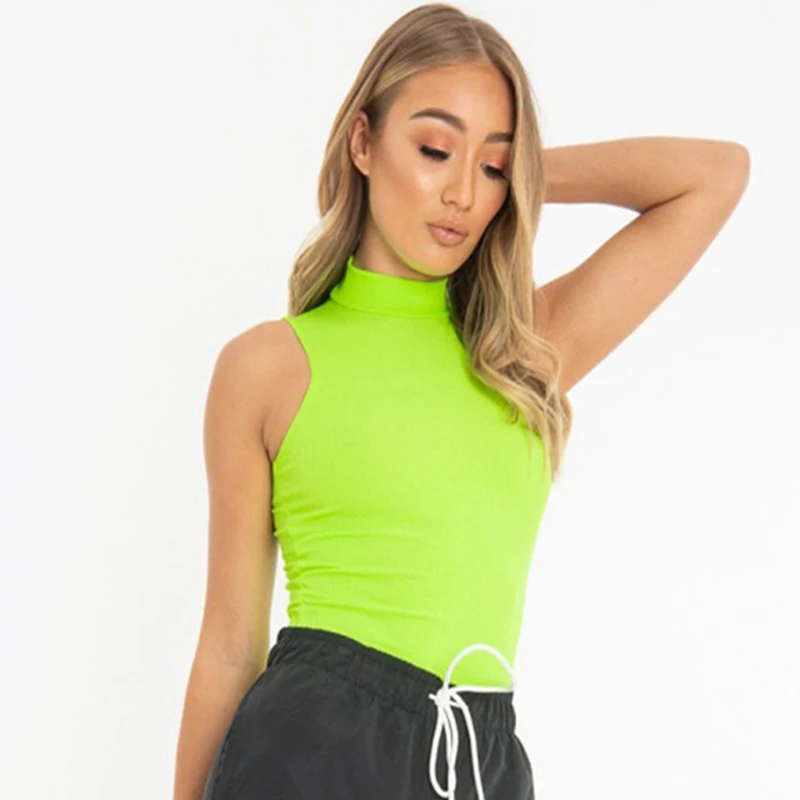 Sexy Bodysuits Women Sleeveless Turtle Neck Summer Bodycon Knitted Bodysuit Ladies Basic Playsuit Leotard Romper Body Tops Sexy Bodysuits Women Sleeveless Turtle Neck Summer Bodycon Knitted Bodysuit Ladies Basic Playsuit Leotard Romper Body Tops