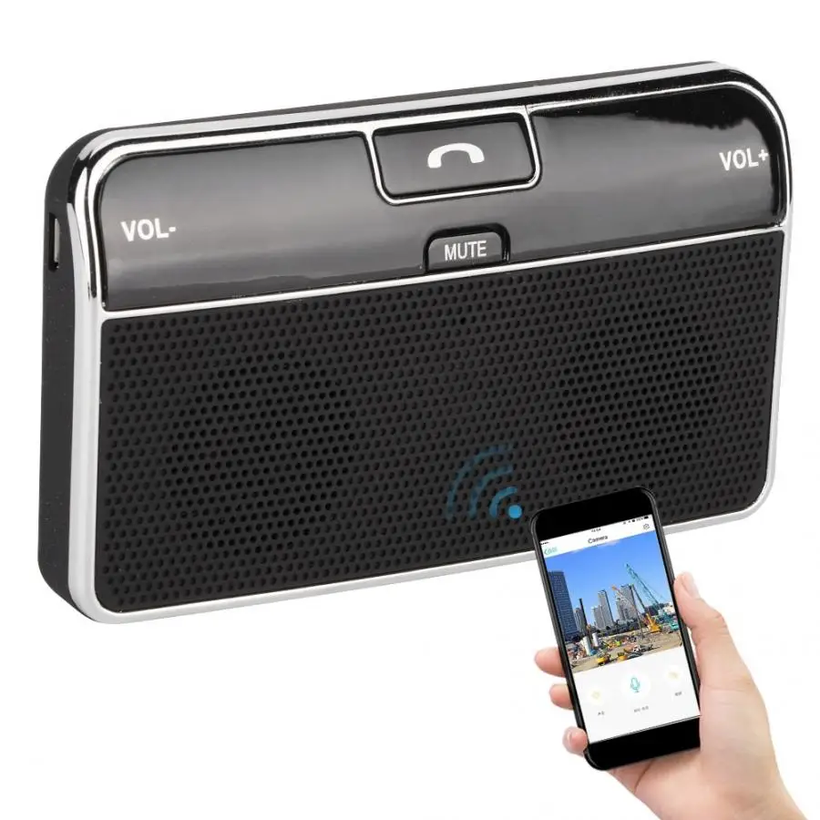 Bluetooth 4,0 беспроводной громкой связи динамик телефон MP3 автомобильный комплект солнцезащитный козырек динамик телефон