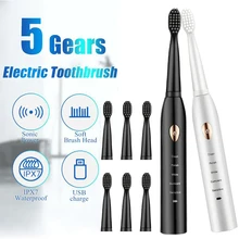 

Powerful Ultrasonic Sonic Electric Toothbrush USB Charge Rechargeable Tooth Brushes Washable Electronic Whitening Teeth Brush