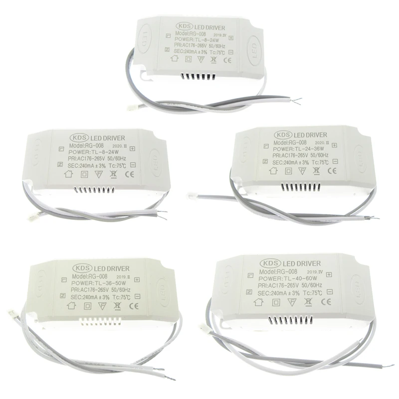 1 шт. светодиодный драйвер 240mA Питание 8-24 Вт 24-36W 36-50 40-60W AC176-265V трансформаторы