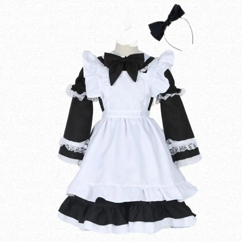 Women-Kids-Girls-Maid-Waitress-Children-Lady-Princess-Cosplay-Costumes-Carnival-Party-Costume-Christmas-Halloween-Navidad