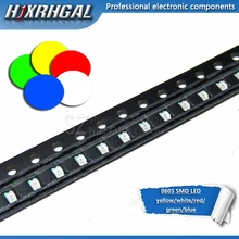 1pcs 0805 smd led 다이오드 라이트 옐로우 레드 그린 블루 화이트 신규 및 기존 hjxrhgal(China)