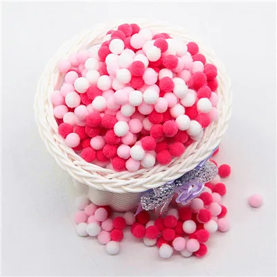 Мини Помпон 8 мм Pom Poms Ponpon многоцветные Pompony ремесла поставки DIY для детской игрушки швейные украшения для дома и свадьбы 20 г - Цвет: 131416 20g