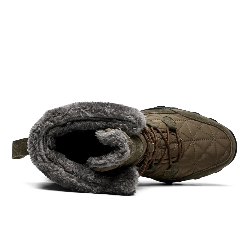 ERNESTNM/высококачественные зимние ботинки; водонепроницаемые армейские ботинки для женщин; популярные плюшевые ботинки на платформе; обувь для влюбленных; Размер 11; Botas Mujer