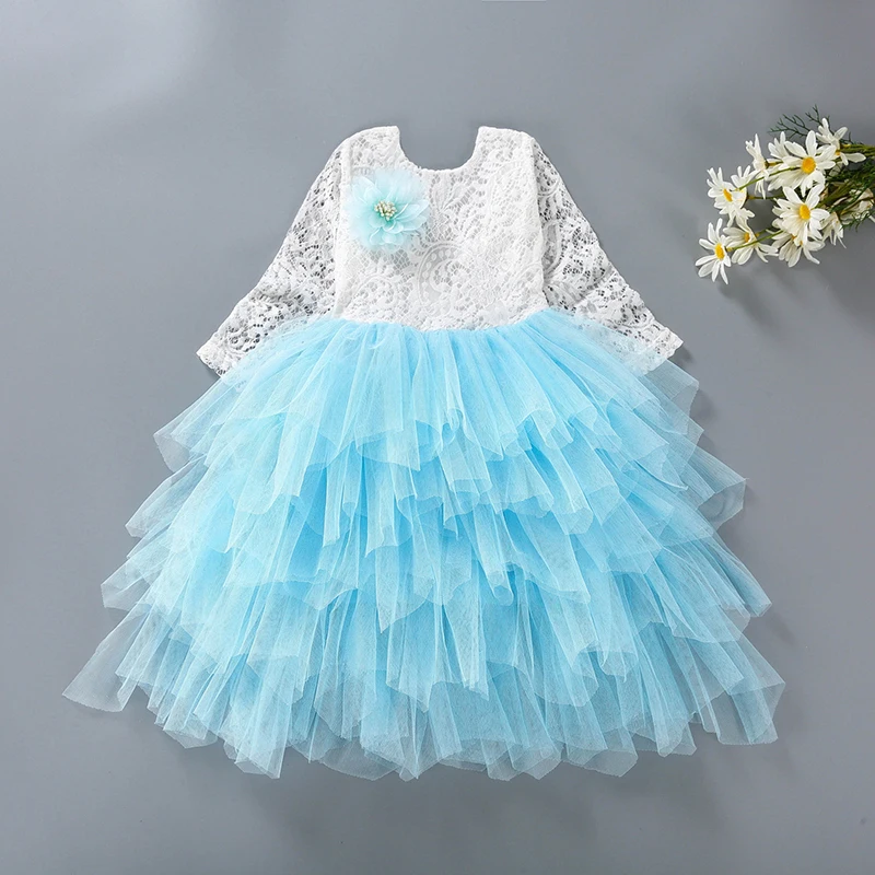 Humor Bear/ г. Платье для девочек весенне-осеннее платье для девочек, кружевная детская юбочка, платье с цветочным узором для девочек платье принцессы нарядное платье для малышей