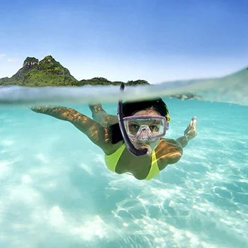 

Professional Wet Breathing Tube Adult Teens Center Mount Folding Portable Diving Snorkeling Gear