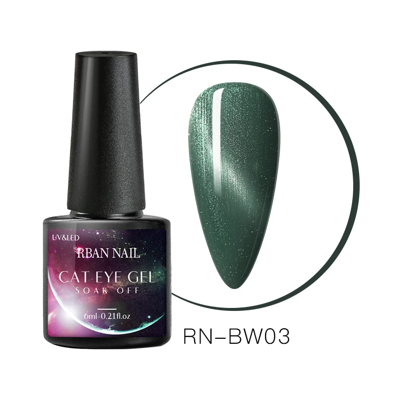 Q01766 RBAN NAIL 6 мл Цветной Гель-лак для ногтей кошачий глаз замачиваемый Гель-лак для ногтей долговечный кошачий глаз УФ-Гель-лак для маникюра ногтей - Цвет: Q01766