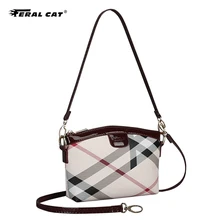 Feral Cat женская сумка на плечо, ПВХ кожа, конверт, сумка-мессенджер, брендовая, маленький размер, в форме молнии, модный стиль, Bolsa Feminina