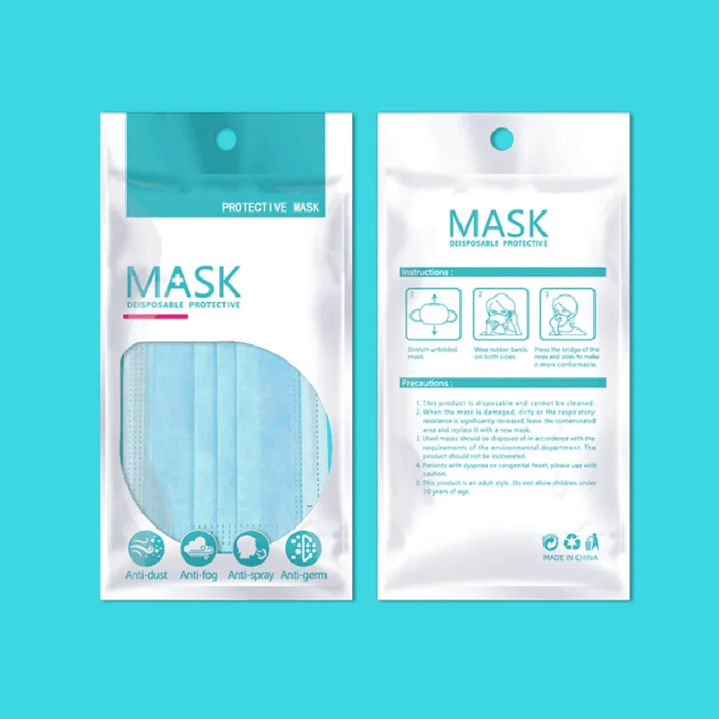 

3 Layers Disposable Protective Masks Health Care Mouth Face Mask Disposable Anti Dust PM2.5 Facial Masks