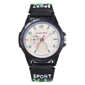 

school student watch For 9-18year Boy Sports Wristwatches Children's Quartz clock Military car style Date Men hour Silicone Hot