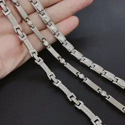 Collar de germanio de titanio puro para hombre y mujer, cadena antialergia, Unisex