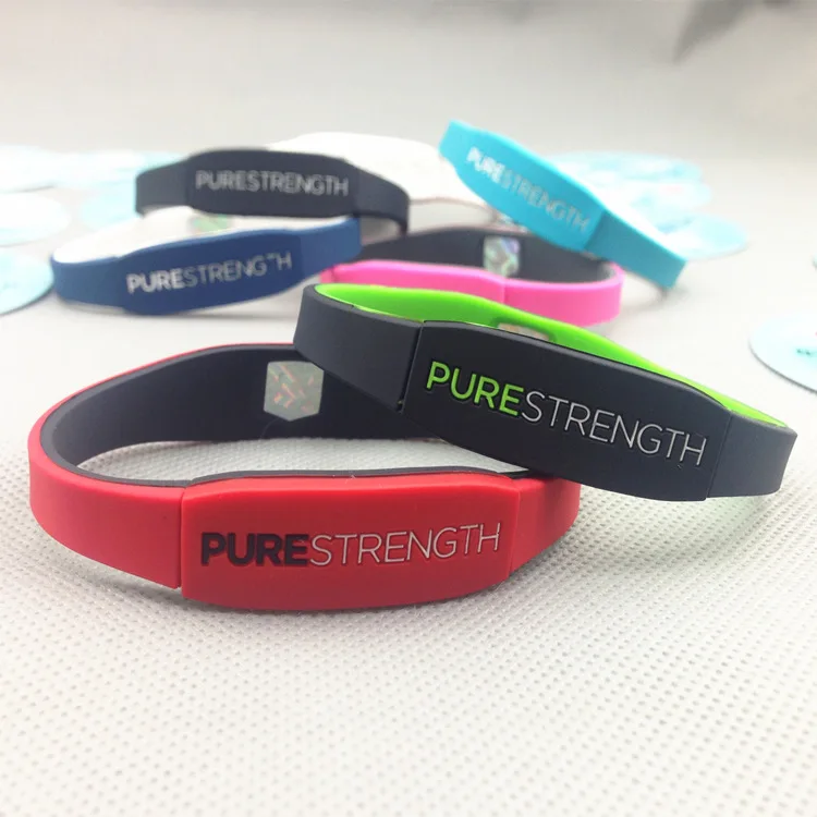 100 шт Новое поступление модные ювелирные изделия purestrength силиконовый браслет балансный браслет энергетический резиновый браслет