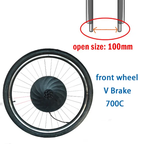 Imotor Kit 20''24''26''700C электрический двигатель, комплект для преобразования, Электрический передний Бесколлекторный двигатель Планетарная втулка, литиевая батарея imotor - Цвет: 700C v brake