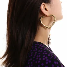 Pendientes de Hiphop limitado 2019 Oorbellen Orecchini nuevos grandes aretes de aro de bambú para juntas hip-hop tono grandes aros circulares(China)