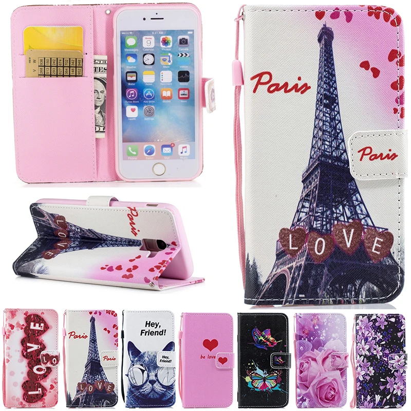 

Art Wallet Case for XIAOMI MI 8 9 SE A2 Lite Pocophone F1 REDMI 6A 6 k20 Pro 7A 7 Note 7 S2 GO Painted Flower PU Leather Cover