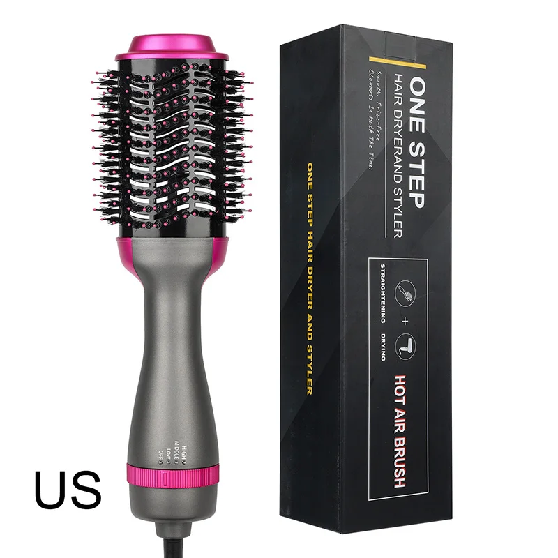 New Multifunctional Hot-Air Brushes 3 In 1 Hair Straightener Combs Hair Curler Combs Easy to Use