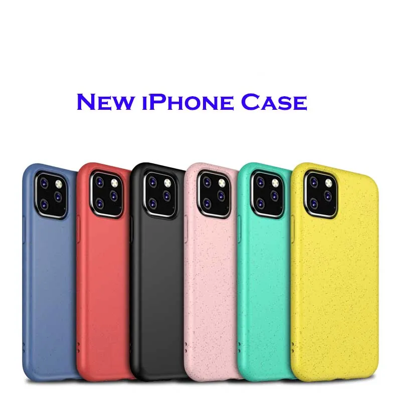

Eco-friendly for iPhone 11 Case TPU soft Biodegradable for iPhone 11Pro Max Case Wheat Matte TPU Straw For iPhone 11 Pro Case