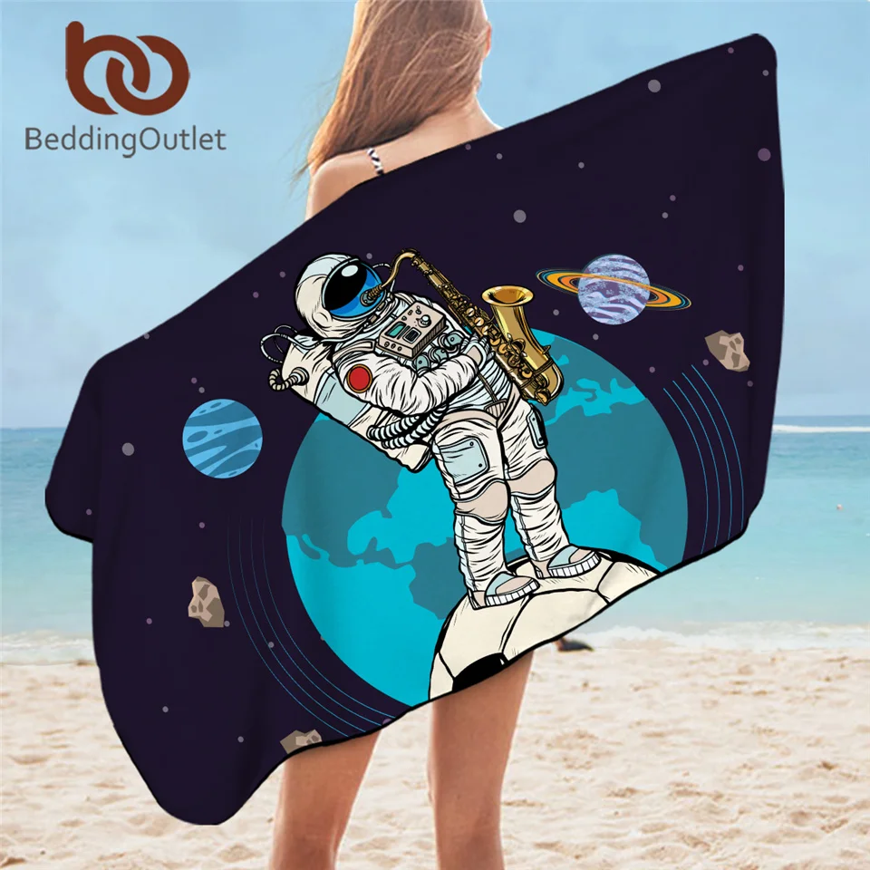BeddingOutlet полотенце для ванной комнаты с изображением астронавта космическая