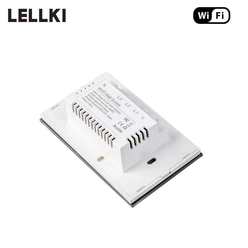 Wifi умный настенный светильник сенсорный выключатель 110-240 в 10 А голосовой пульт дистанционного управления беспроводной переключатель стандарт США для Alexa Google Home tuya