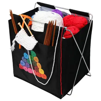 

Portable Knitting Storage Bag DIY Yarn Thread Tote Wool Crochet Hooks Knitting Needles Organizer Crochet Tool Storage Bag